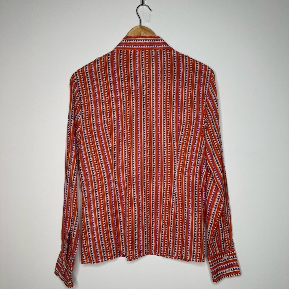 Tory Burch Geometric Print Button Front Blouse Sh… - image 8